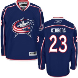 Brian Gibbons Columbus Blue Jackets Reebok Authentic Home Jersey (Navy Blue)