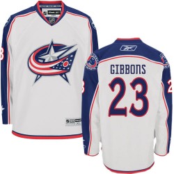 Brian Gibbons Columbus Blue Jackets Reebok Authentic Away Jersey (White)
