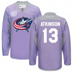 Cam Atkinson Columbus Blue Jackets Reebok Premier 2016 Hockey Fights Cancer Practice Jersey (Purple)