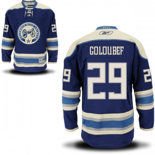Cody Goloubef Columbus Blue Jackets Reebok Premier Alternate Jersey (Navy Blue)