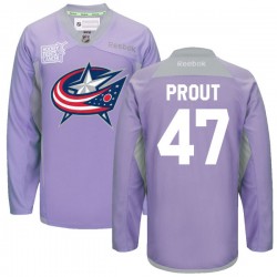 Dalton Prout Columbus Blue Jackets Reebok Premier 2016 Hockey Fights Cancer Practice Jersey (Purple)