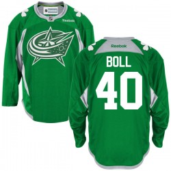 Jared Boll Columbus Blue Jackets Reebok Authentic St. Patrick's Day Replica Practice Jersey (Green)