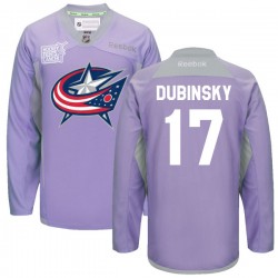 Brandon Dubinsky Columbus Blue Jackets Reebok Authentic 2016 Hockey Fights Cancer Practice Jersey (Purple)