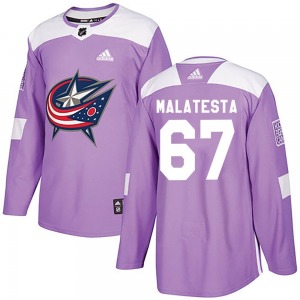James Malatesta Columbus Blue Jackets Adidas Youth Authentic Fights Cancer Practice Jersey (Purple)