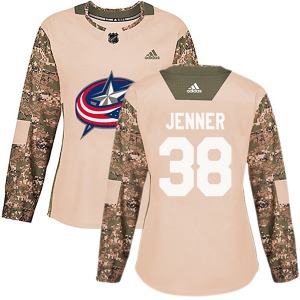 Boone Jenner Columbus Blue Jackets Adidas Women's Authentic Veterans Day Practice Jersey (Camo)
