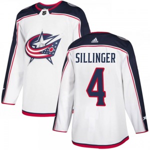 Cole Sillinger Columbus Blue Jackets Adidas Authentic Away Jersey (White)