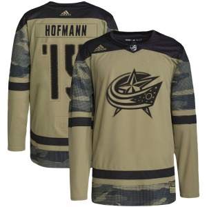 Gregory Hofmann Columbus Blue Jackets Adidas Youth Authentic Military Appreciation Practice Jersey (Camo)