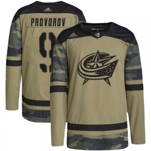 Ivan Provorov Columbus Blue Jackets Adidas Youth Authentic Military Appreciation Practice Jersey (Camo)