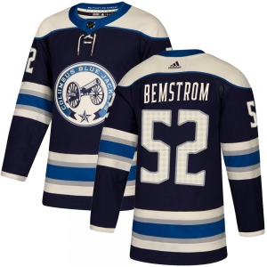 Emil Bemstrom Columbus Blue Jackets Adidas Authentic Alternate Jersey (Navy)