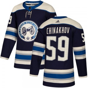 Yegor Chinakhov Columbus Blue Jackets Adidas Authentic Alternate Jersey (Navy)