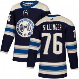 Owen Sillinger Columbus Blue Jackets Adidas Authentic Alternate Jersey (Navy)