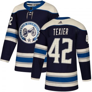 Alexandre Texier Columbus Blue Jackets Adidas Authentic Alternate Jersey (Navy)