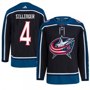 Cole Sillinger Columbus Blue Jackets Adidas Authentic Reverse Retro 2.0 Jersey (Black)