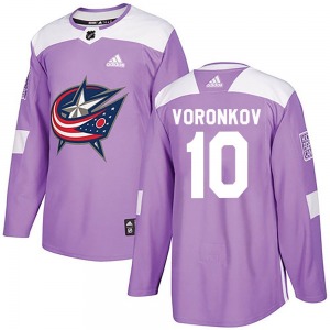 Dmitri Voronkov Columbus Blue Jackets Adidas Authentic Fights Cancer Practice Jersey (Purple)