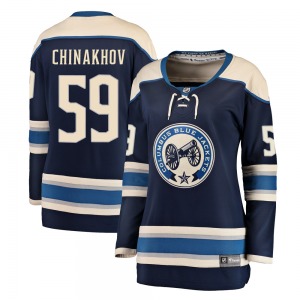 Yegor Chinakhov Columbus Blue Jackets Fanatics Branded Women's Breakaway Alternate Jersey (Navy)