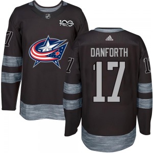Justin Danforth Columbus Blue Jackets Youth Authentic 1917-2017 100th Anniversary Jersey (Black)