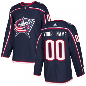 Custom Columbus Blue Jackets Adidas Youth Authentic Home Jersey (Navy)