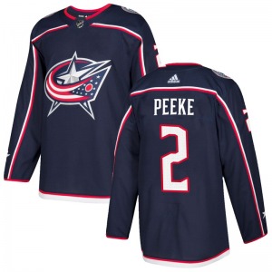Andrew Peeke Columbus Blue Jackets Adidas Youth Authentic Home Jersey (Navy)