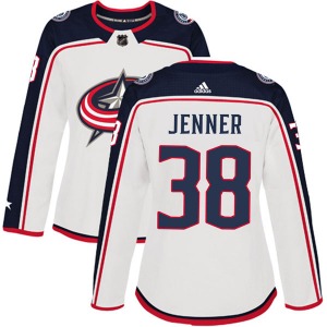 Boone Jenner Columbus Blue Jackets Adidas Women's Authentic Away Jersey (White)