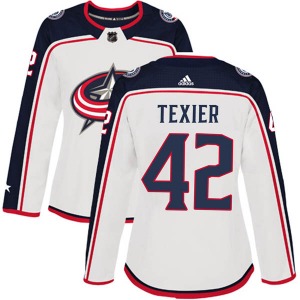 Alexandre Texier Columbus Blue Jackets Adidas Women's Authentic Away Jersey (White)