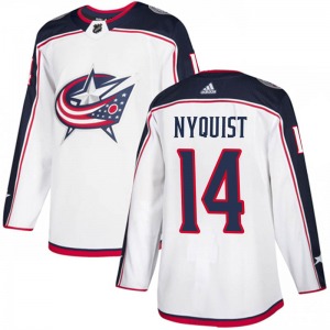 Gustav Nyquist Columbus Blue Jackets Adidas Youth Authentic Away Jersey (White)