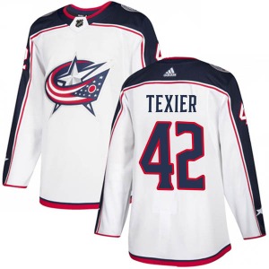 Alexandre Texier Columbus Blue Jackets Adidas Youth Authentic Away Jersey (White)