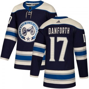 Justin Danforth Columbus Blue Jackets Adidas Youth Authentic Alternate Jersey (Navy)