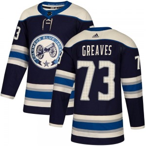 Jet Greaves Columbus Blue Jackets Adidas Youth Authentic Alternate Jersey (Navy)