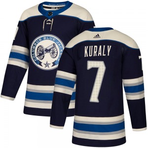 Sean Kuraly Columbus Blue Jackets Adidas Youth Authentic Alternate Jersey (Navy)