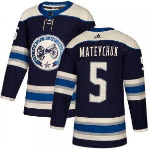 Denton Mateychuk Columbus Blue Jackets Adidas Youth Authentic Alternate Jersey (Navy)