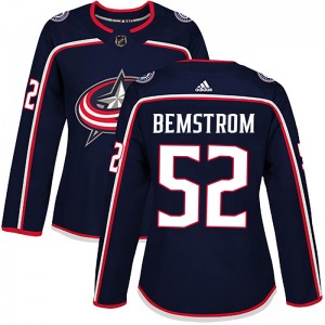 Emil Bemstrom Columbus Blue Jackets Adidas Women's Authentic Home Jersey (Navy)