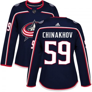 Yegor Chinakhov Columbus Blue Jackets Adidas Women's Authentic Home Jersey (Navy)