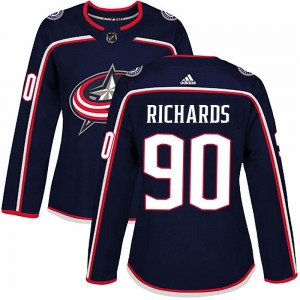 Justin Richards Columbus Blue Jackets Adidas Women's Authentic Home Jersey (Navy)