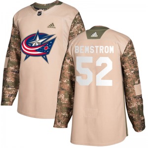 Emil Bemstrom Columbus Blue Jackets Adidas Youth Authentic Veterans Day Practice Jersey (Camo)
