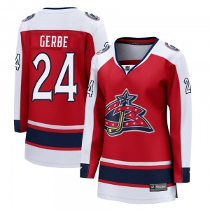 Nathan Gerbe Columbus Blue Jackets Fanatics Branded Women's Breakaway 2020/21 Special Edition Jersey (Red)