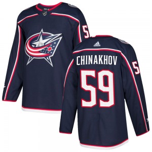 Yegor Chinakhov Columbus Blue Jackets Adidas Authentic Home Jersey (Navy)