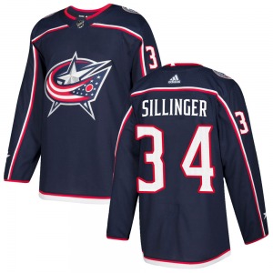 Cole Sillinger Columbus Blue Jackets Adidas Authentic Home Jersey (Navy)
