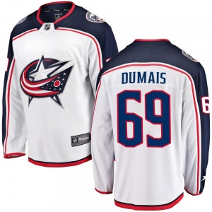 Jordan Dumais Columbus Blue Jackets Fanatics Branded Breakaway Away Jersey (White)