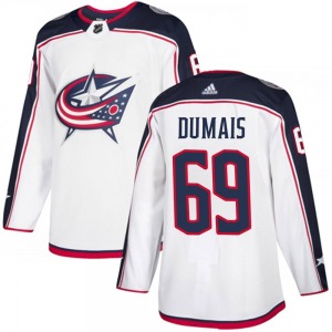 Jordan Dumais Columbus Blue Jackets Adidas Authentic Away Jersey (White)