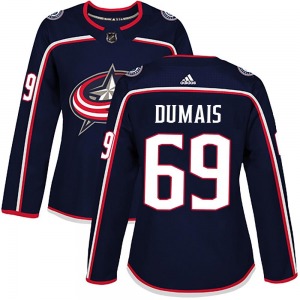 Jordan Dumais Columbus Blue Jackets Adidas Women's Authentic Home Jersey (Navy)